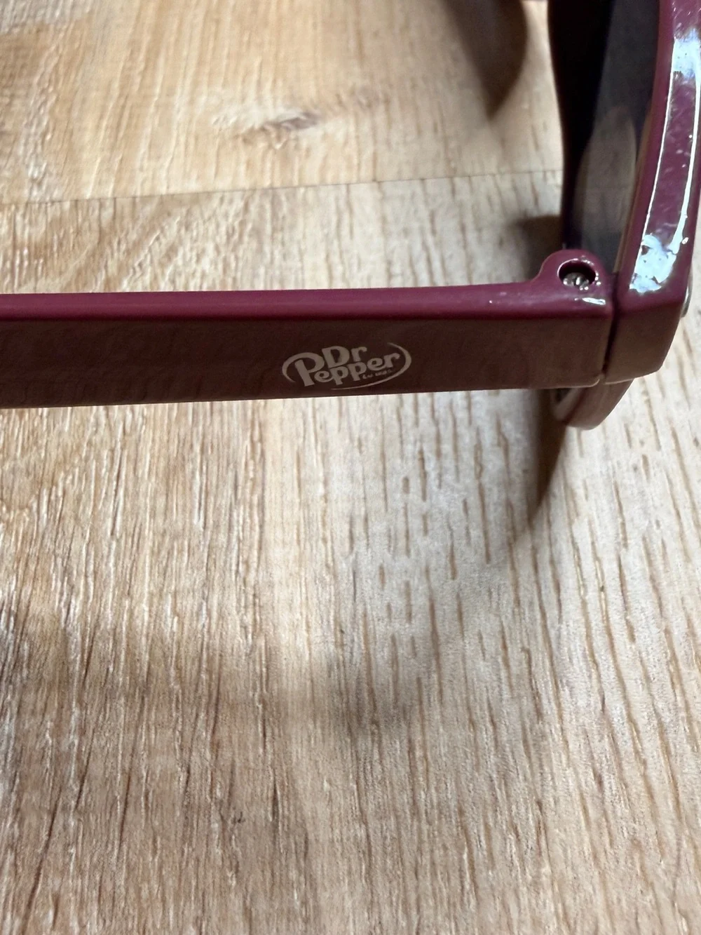 Official Dr Pepper Promotional UnisexSunglasses Burgundy Wayfarer Style UV Shade